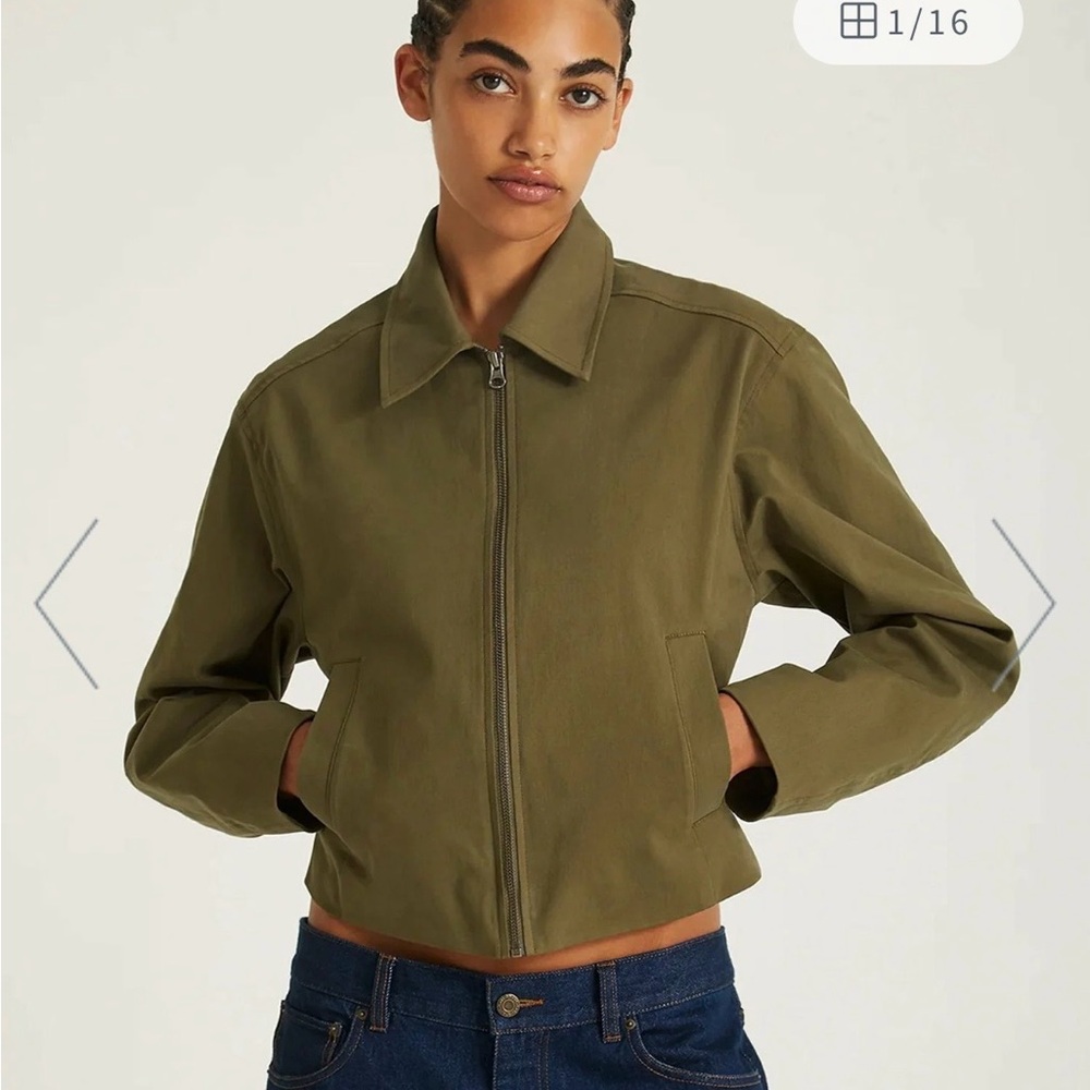 Saturdays New York City Olive Zip-Front Bomber Jacket